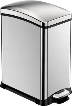 Bol.com EKO - New Rejoice pedaalemmer 15 liter - Stainless steel Plastic - mat RVS - Prullenbak aanbieding
