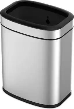Bol.com EKO - OLI-Cube Open Top Bin 20 liter - Stainless steel Polypropylene - mat RVS - Prullenbak aanbieding