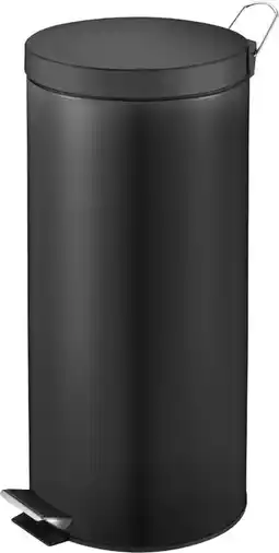 Bol.com V-Part - Pedaalemmer 30 liter - Steel - zwart - Prullenbak aanbieding