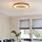 Bol.com Plafondventilator Cakir met stereffect en aanpasbare kleurtemperatuur - rotan kap aanbieding