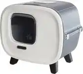 Bol.com Savic Mira de Luxe - Kattenbak - Leder-look - Antraciet - 55,5 x 44 x 49,5 cm aanbieding