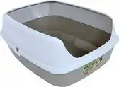 Bol.com Moderna Open Kattenbak Maryloo - Kattentoilet - 50.2x38.4x21.4 cm Grijs Wit Large aanbieding