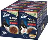 Bol.com Felix Soup Vlees Selectie - Kattenvoer Natvoer - Rund Kip Lam - 48 x 48 g aanbieding