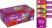 Bol.com Whiskas Kattenvoer - Adult 1+ - Classic Selectie in Gelei - 60x85g aanbieding