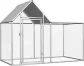 Bol.com vidaXL - Kippenren - 2x1x1,5 - m - gegalvaniseerd - staal aanbieding