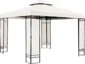 Bol.com Casaria Paviljoen Lorca 3x3m - UV-bescherming 50+ Metaal - Crème aanbieding