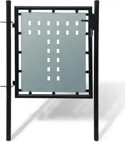Bol.com vidaXL - Zwarte - enkele - deur - schuttingpoort - 100x75 - cm aanbieding