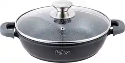 Bol.com Cheffinger Braadpan/ Lage Kookpot / Serveerpan - Marmer Coating - 24cm aanbieding