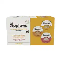 Zooplus 8x60g Cat Pot Selection Kip selectie Applaws Kattenvoer aanbieding