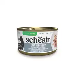 Zooplus 12x70g Schesir Complements in Gelee Thunfisch mit Tintenfisch Katzenfutter nass aanbieding
