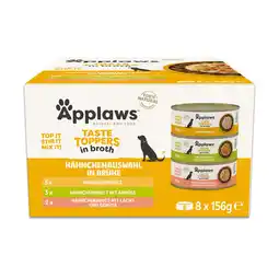 Zooplus 8x156g Applaws Taste Toppers in Bouillon Probeerpakket Hondenvoer nat aanbieding