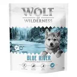 Zooplus 5x 1kg Wolf of Wilderness Junior Blue River Salmon graanvrij droogvoer voor honden aanbieding