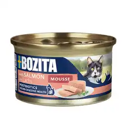 Zooplus 12x85g Bozita Mousse Postbiotics Zalm Kattenvoer nat aanbieding