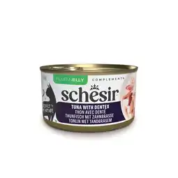 Zooplus 12x70g Schesir Complements in Gelee Thunfisch mit Zahnbrassen Katzenfutter nass aanbieding