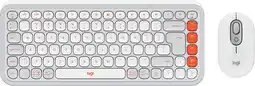 Coolblue Logitech Pop Icon Combo toetsenbord en muis set Wit aanbieding