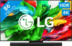 Coolblue LG 86 QNED86 EVO 4K (2025) + Sonos Arc Ultra Zwart aanbieding