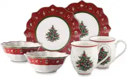 Bol.com Villeroy & Boch Toy's Delight Breakfast Ontbijtset Kerst - 6-delig - Rood aanbieding