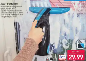 ALDI Quigg Accu-ruitenreiniger aanbieding