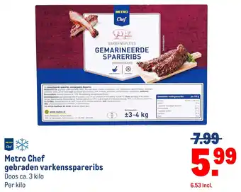Makro Metro Chef gebraden varkensspareribs aanbieding