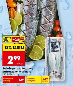 Biedronka Mariner0 świeży pstrąg tęczowy patroszony aanbieding