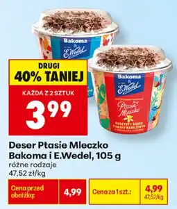 Biedronka Bakoma i E.Wedel Deser Ptasie Mleczko aanbieding