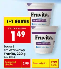 Biedronka Fruvita jogurt śmietankowy aanbieding