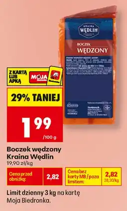Biedronka Kraina Wędlin Boczek Wędzony aanbieding