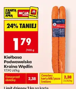 Biedronka Kietbasa Podwawelska Kraina Wędlin aanbieding