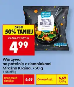 Biedronka Mroźna Kraina warzywa na patelnię z ziemniakami aanbieding