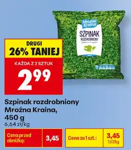 Biedronka Mroźna Kraina Szpinak rozdrobniony aanbieding