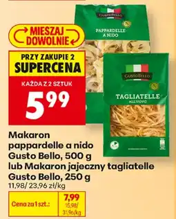Biedronka Gusto Bello makaron aanbieding