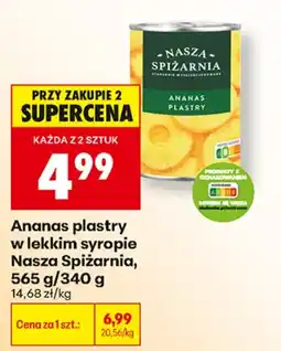 Biedronka Nasza Spiżarnia ananas plastry aanbieding