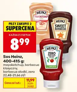 Biedronka Heinz mayoketchup, barbecue klassyczny, barbecue słodki, zero aanbieding