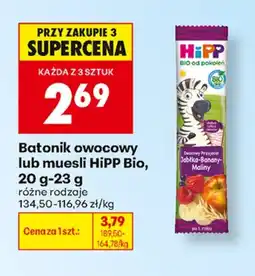 Biedronka HiPP Batonik owocowy lub muesli aanbieding