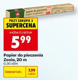 Biedronka Zosia papier do pieczenia aanbieding