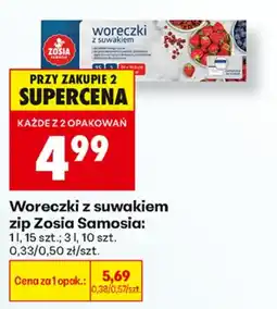 Biedronka Zosia Samosia woreczki z suwakiem aanbieding