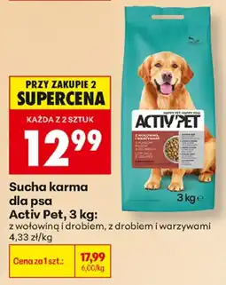 Biedronka Activ Pet sucha karma dla psa aanbieding