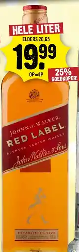 Dirck 3 johnnie walker red label aanbieding