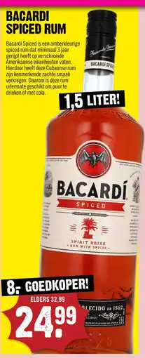 Dirck 3 Bacardi spiced rum aanbieding