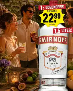 Dirck 3 Smirnoff No21 Vodka aanbieding