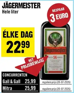 Dirck 3 Jägermeister Hele liter aanbieding