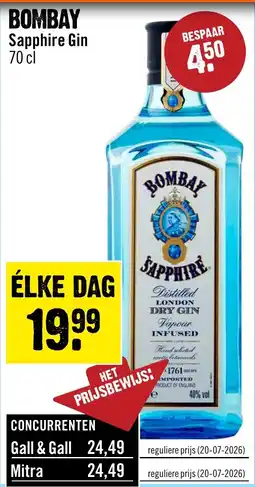Dirck 3 Bombay Sapphire Gin aanbieding