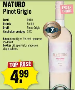 Dirck 3 Maturo Pinot Grigio aanbieding
