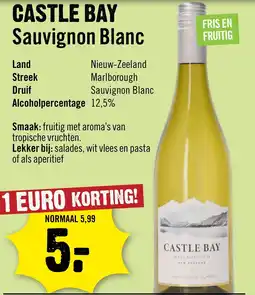 Dirck 3 Castle Bay Sauvignon Blanc aanbieding