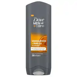 Trekpleister Dove Men+Care Sandalwood & Vanilla 3-in-1 Douchegel aanbieding