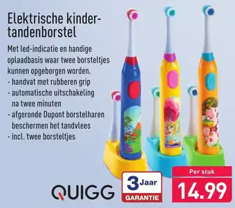 ALDI Quigg Elektrische kindertandenborstel aanbieding