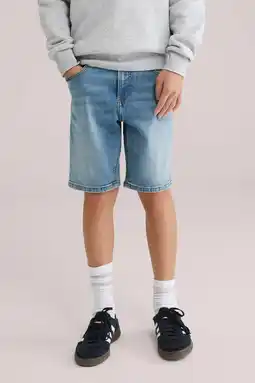 Wehkamp WE Fashion Blue Ridge denim short light blue denim aanbieding