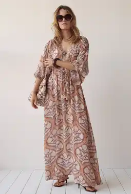 Wehkamp Summum maxi jurk met print - oranje aanbieding