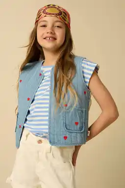 Wehkamp Sissy-Boy gilet met borduursels - lichtblauw aanbieding