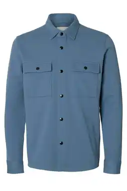 Wehkamp Selected overshirt blauw aanbieding